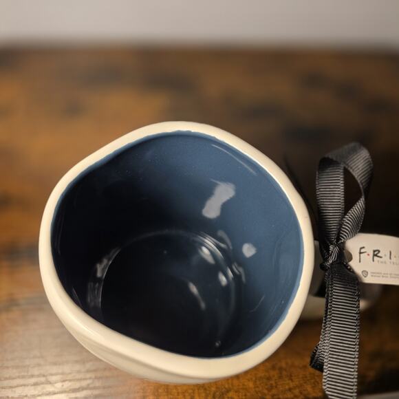 Rae Dunn “How You Doin’” Friends Mug Blue Interior - NEW - Picture 3 of 6